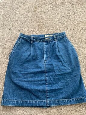 Eddie Bauer Dark Blue Denim A-Line Skirt